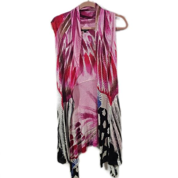 Dor Dor Couture Colorful Super Soft Asymmetric Kimono MEDIUM - Picture 7 of 15